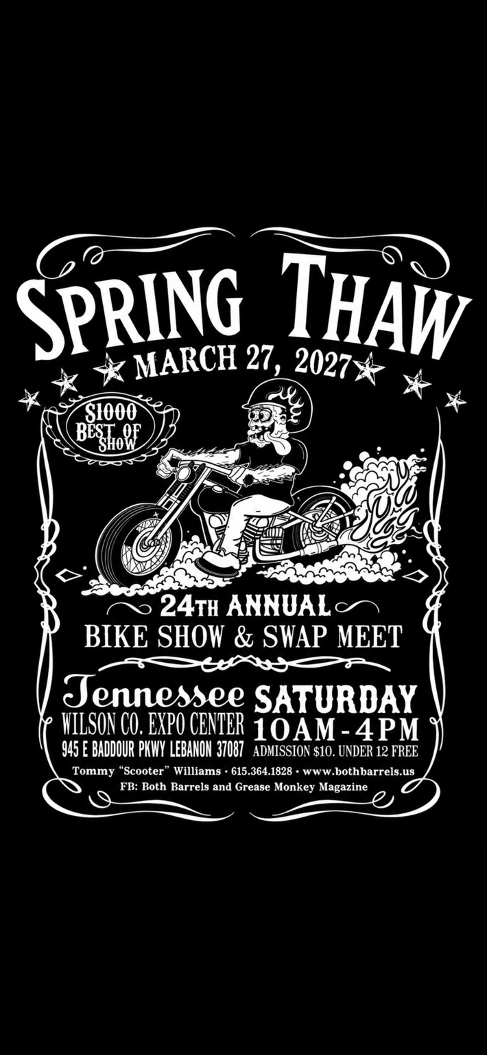 Spring Thaw Bike Show & Swap Meet event artwork