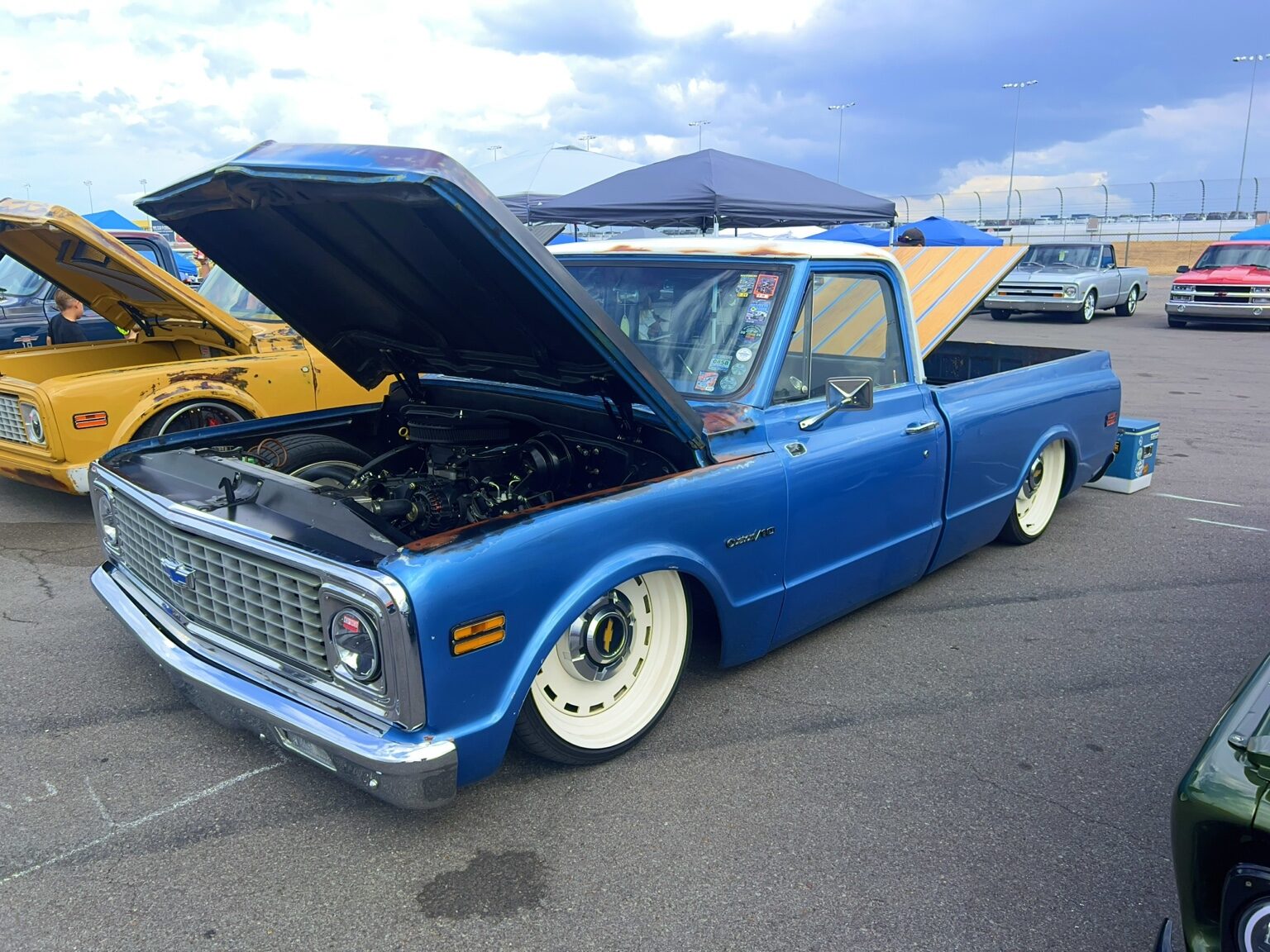 Blue lowered Chevrolet C10 at C10 Nationals Nashville 2026