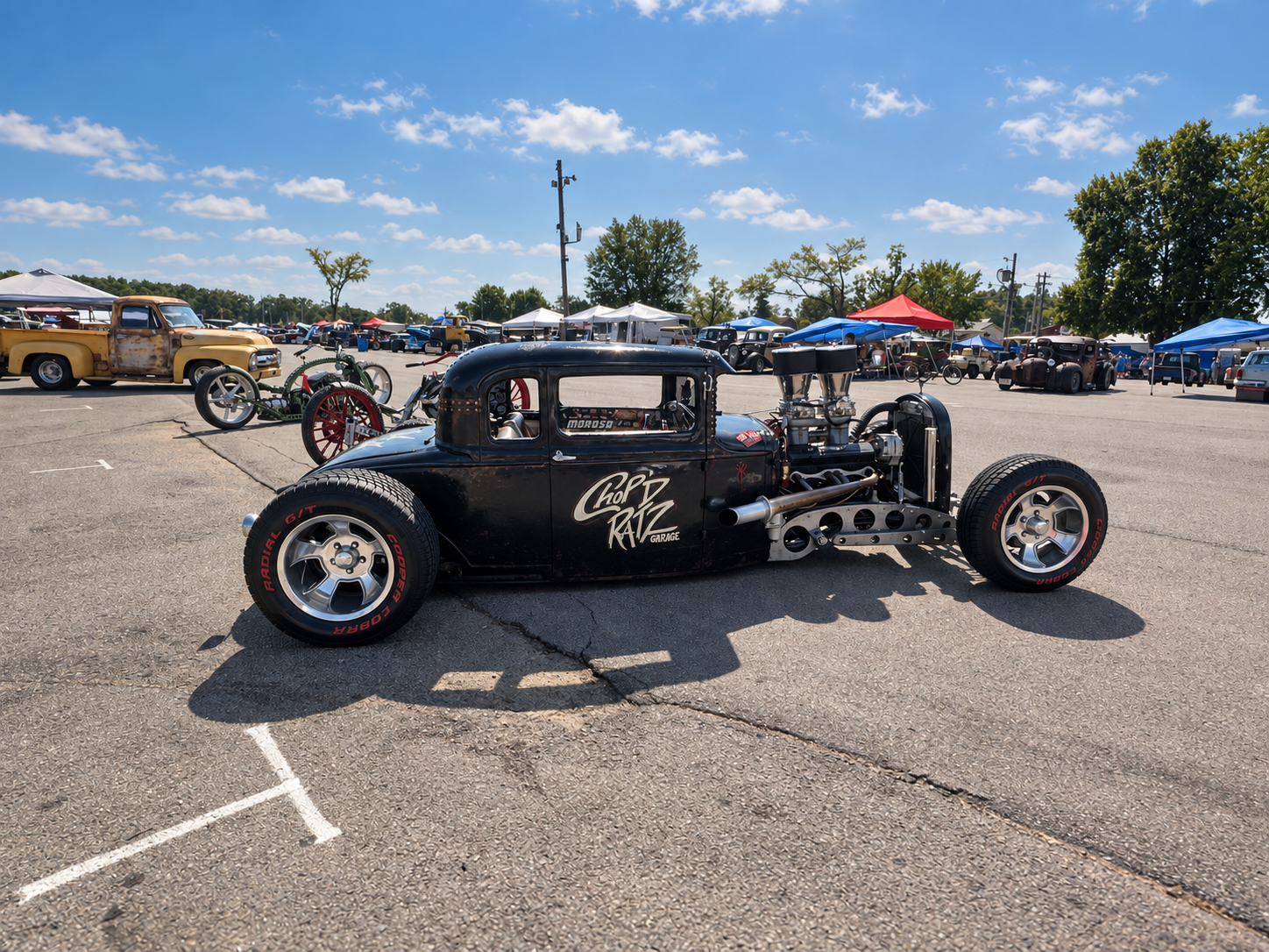 Black Chop Ratz rat rod at the Fall Redneck Rumble 2026